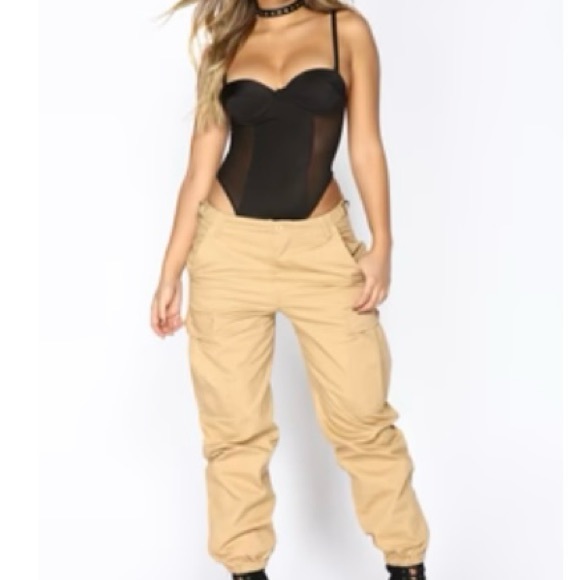 Fashion Nova “Ruff It Up Pants”. Khaki color - Picture 1 of 4